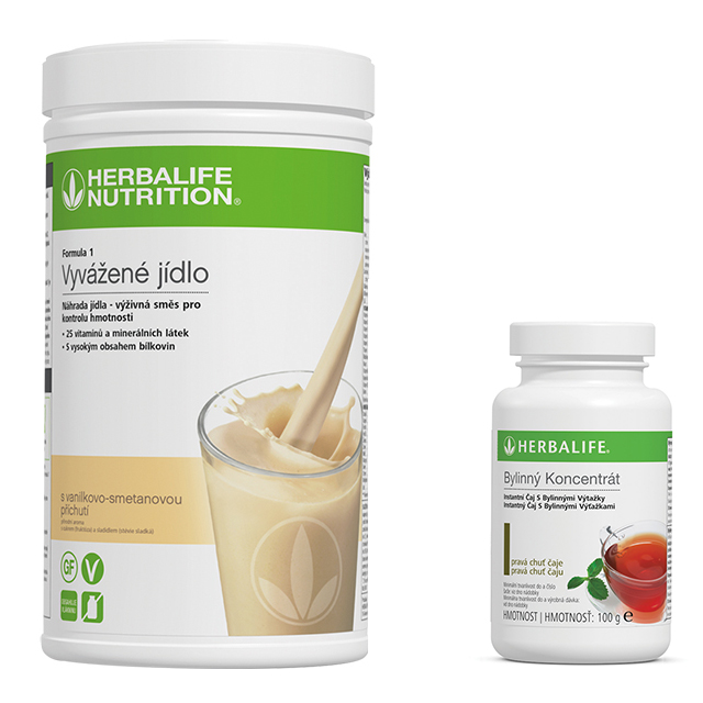 Herbalife sada Formula 1 - 780g a Bylinný čaj 102g pravá chuť čaju